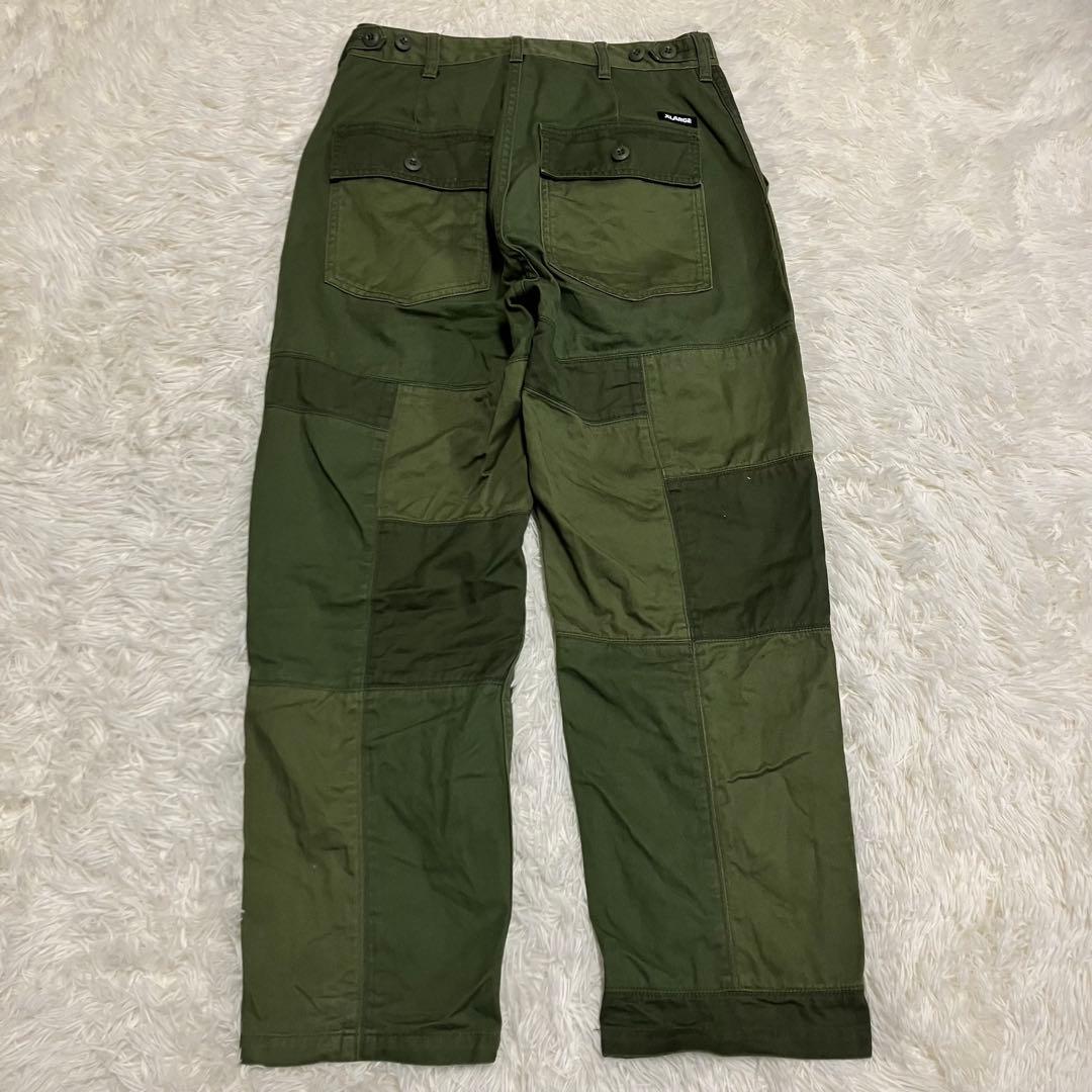 《美品30人気早い者勝ち》エクストララージパッチワークベイカーパンツストリート