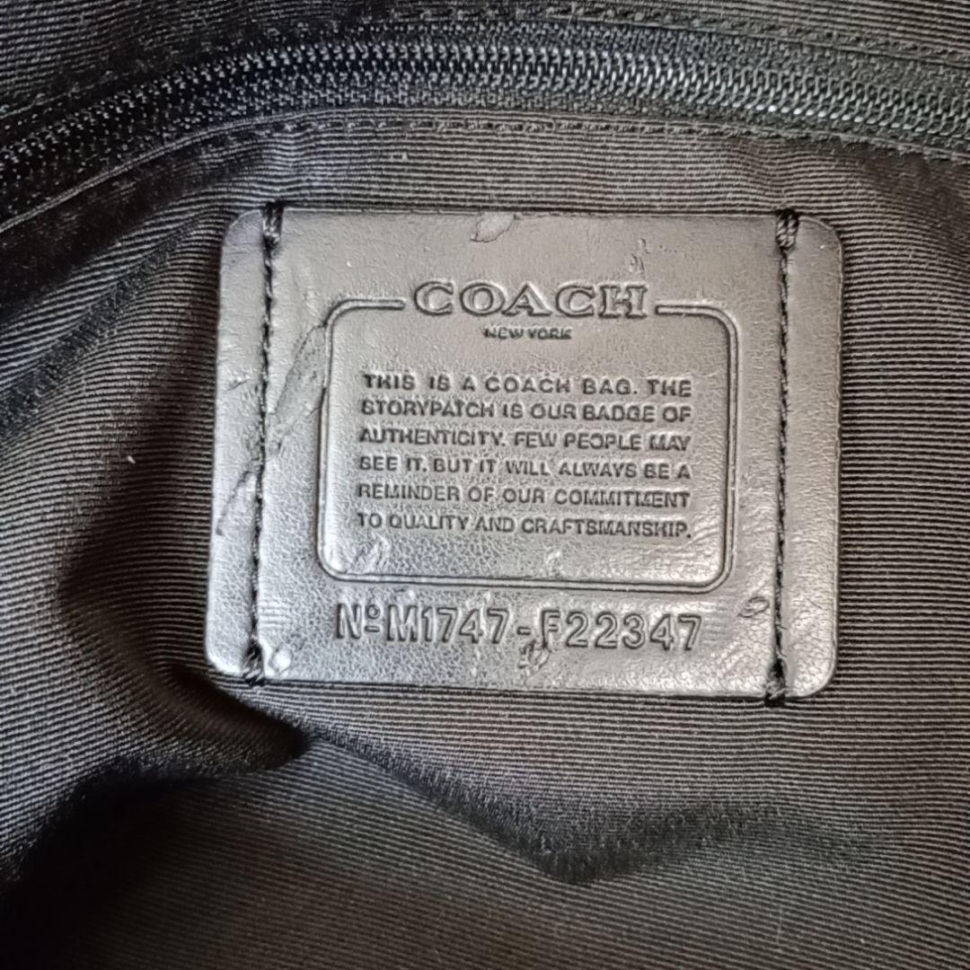 【TANTAN様】コーチ ボストンバッグ 2way 馬車ロゴ ナイロン レザー