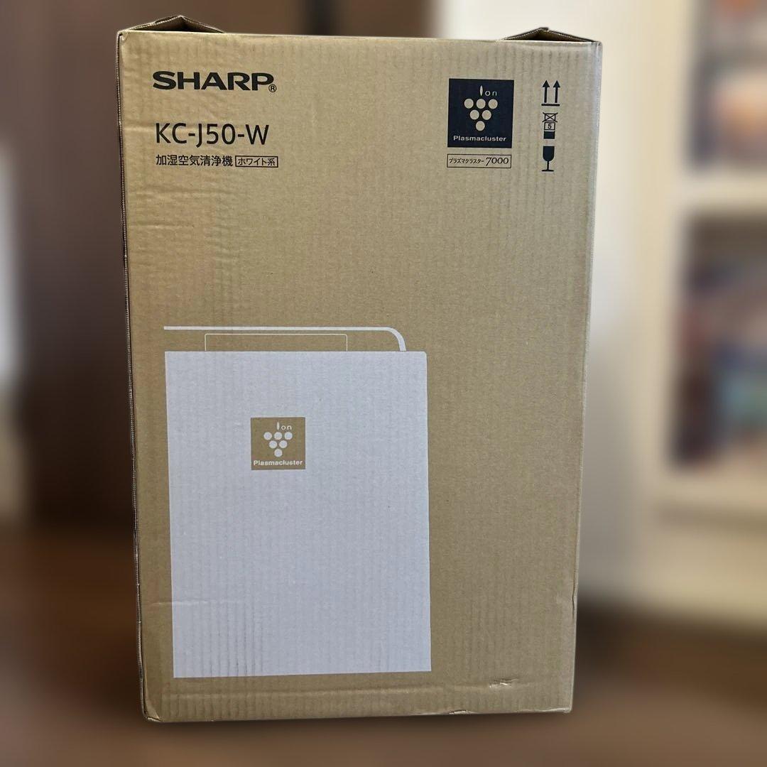 【美品】シャープ 加湿空気清浄機 KC-J50-W ホワイト SHARP