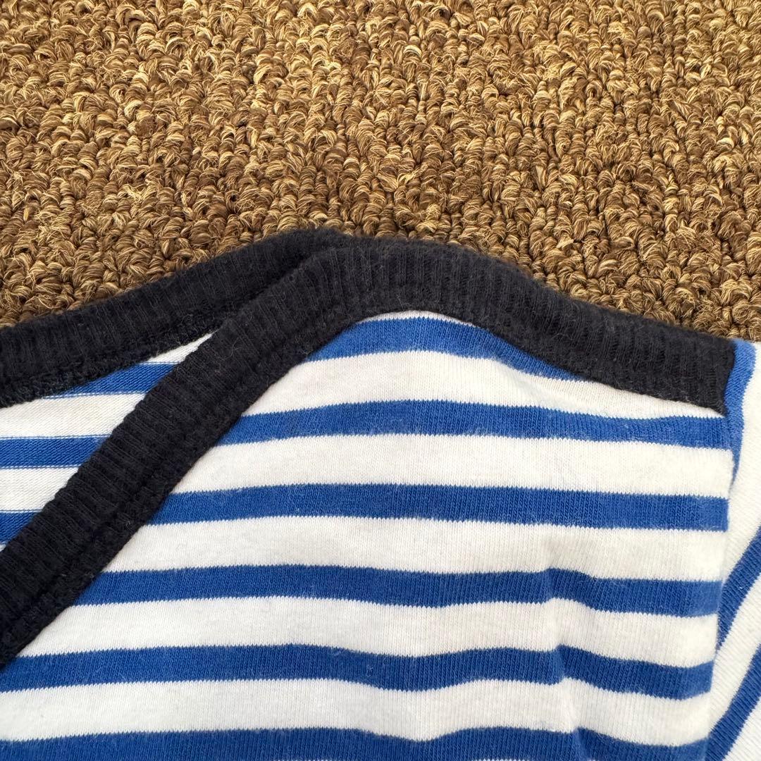 【希少】MONCLER 青と白のストライプ Tシャツ 半袖