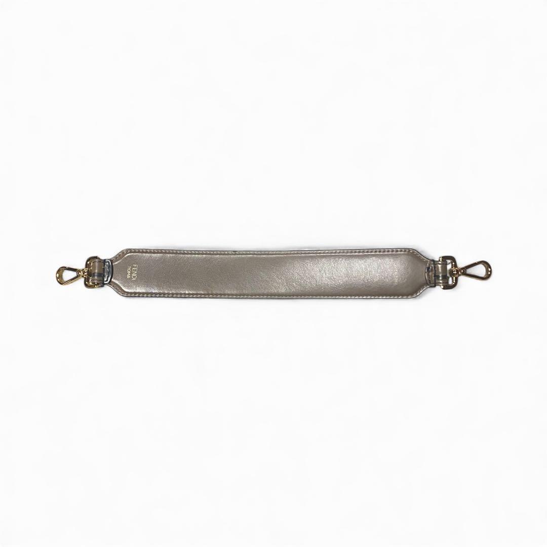 美品＊FENDI ストラップ・ユー・ミニ＊FFロゴ Zucca レザー 茶x黒