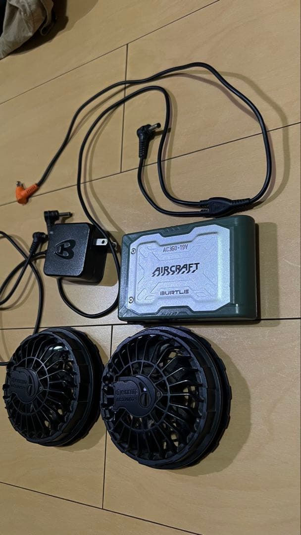 BURTLE バートル　19v バッテリー　充電器　ファン　ケーブル　セット