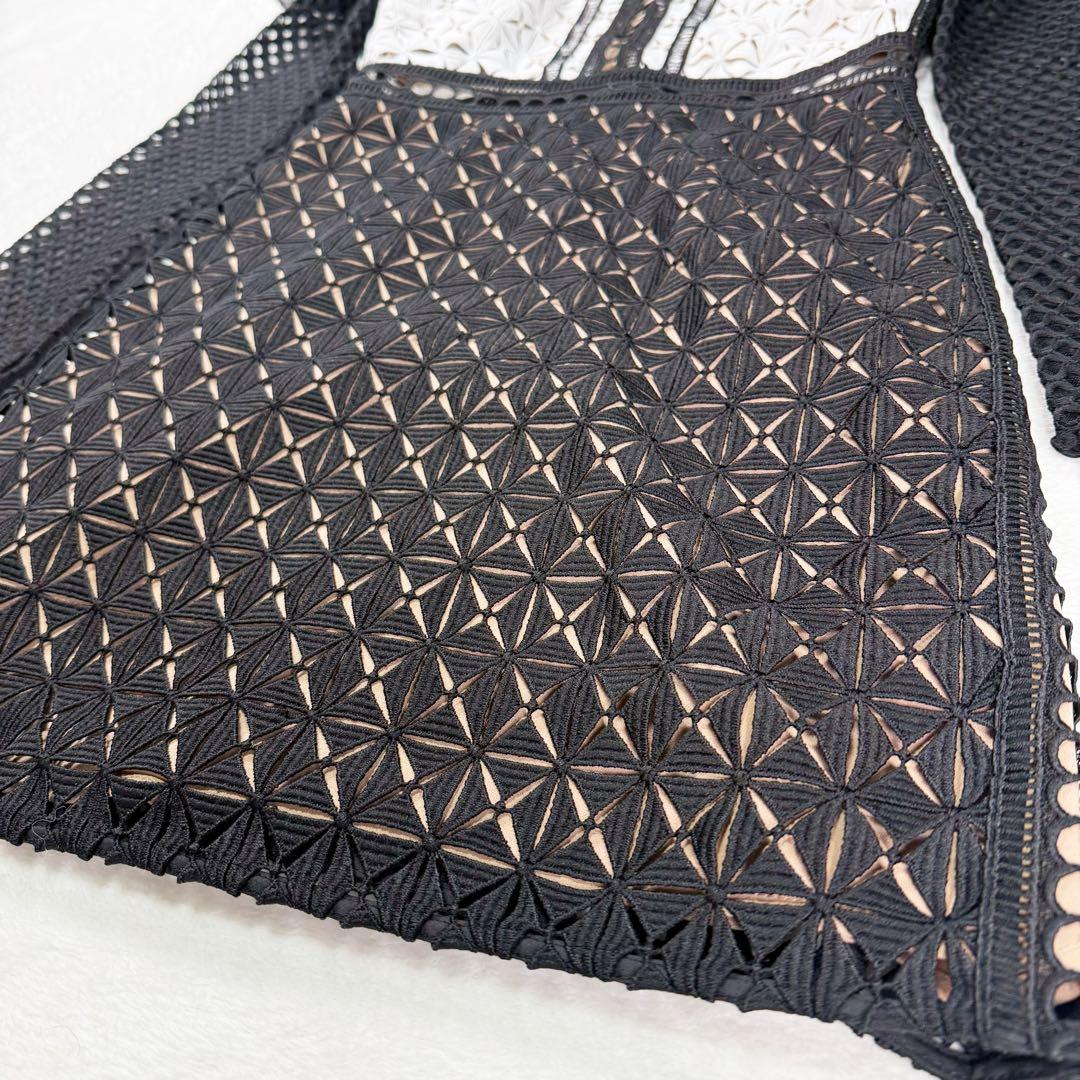 【新品未使用】セルフポートレイト ジオメトリック ミニドレス UK6