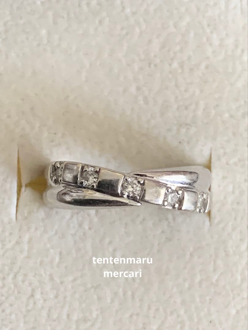 ギリオン24-7 ☆K10WG 0.13ctダイヤモンドリング☆健康ジュエリー