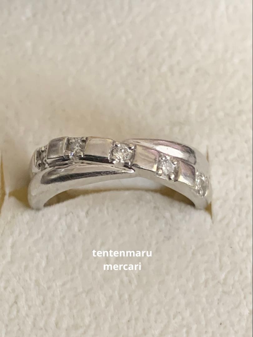 ギリオン24-7 ☆K10WG 0.13ctダイヤモンドリング☆健康ジュエリー