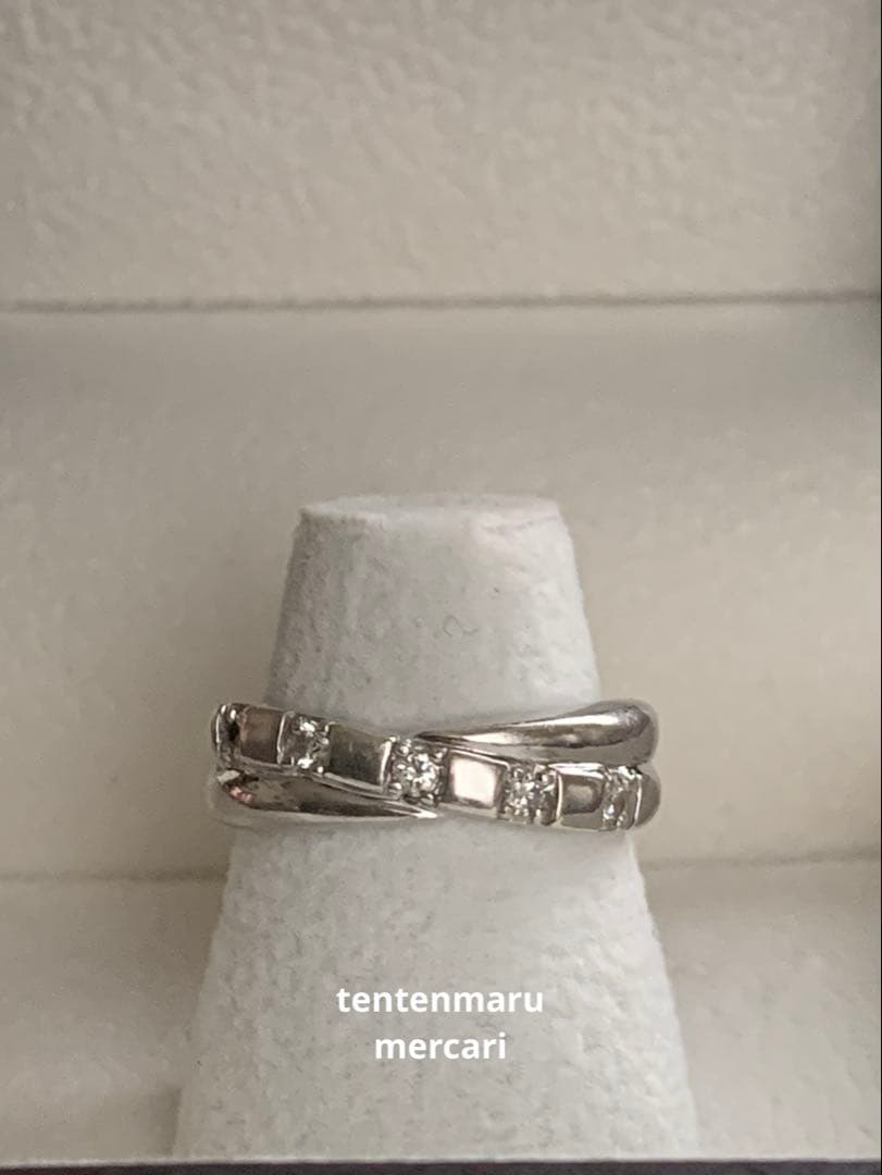 ギリオン24-7 ☆K10WG 0.13ctダイヤモンドリング☆健康ジュエリー