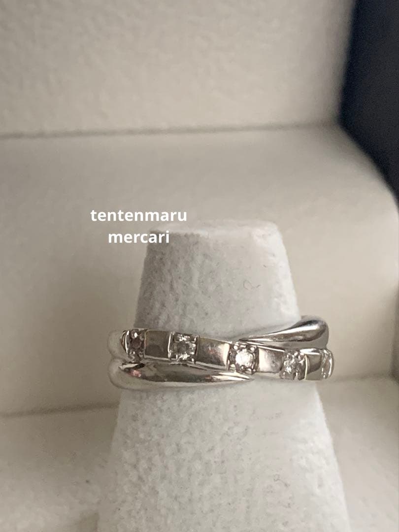 ギリオン24-7 ☆K10WG 0.13ctダイヤモンドリング☆健康ジュエリー