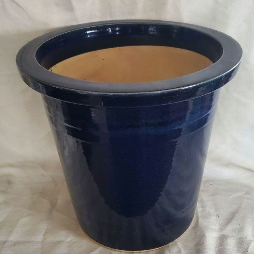 信楽焼大型懸崖鉢ナマコ釉13号超お買い得鉢