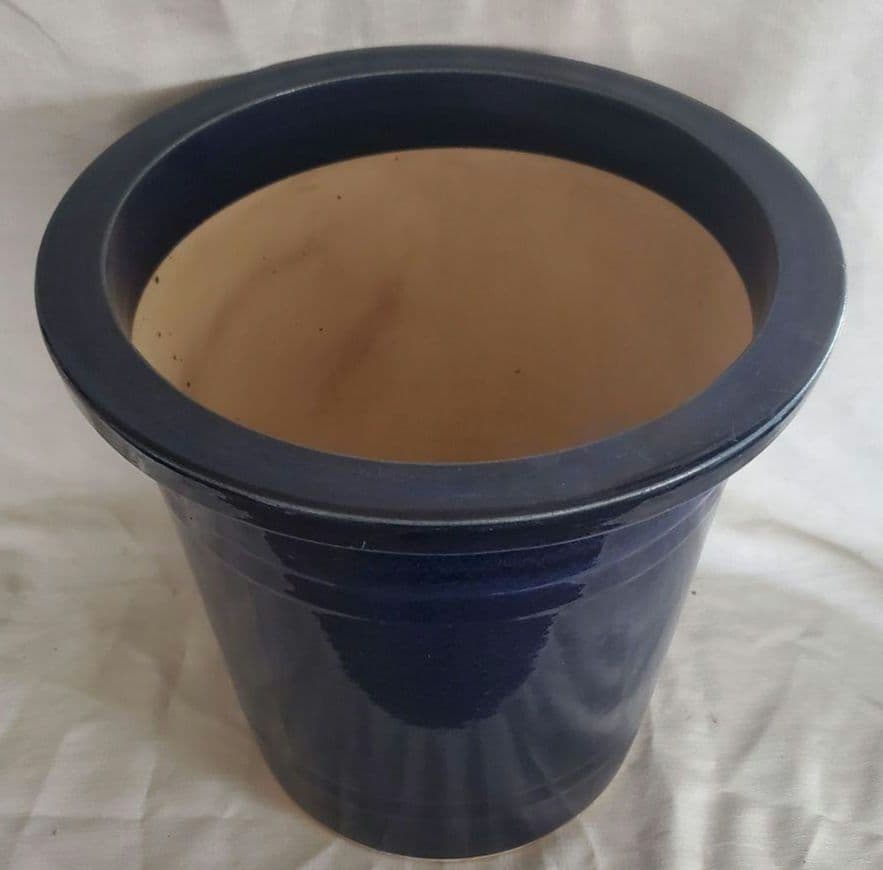 信楽焼大型懸崖鉢ナマコ釉13号超お買い得鉢