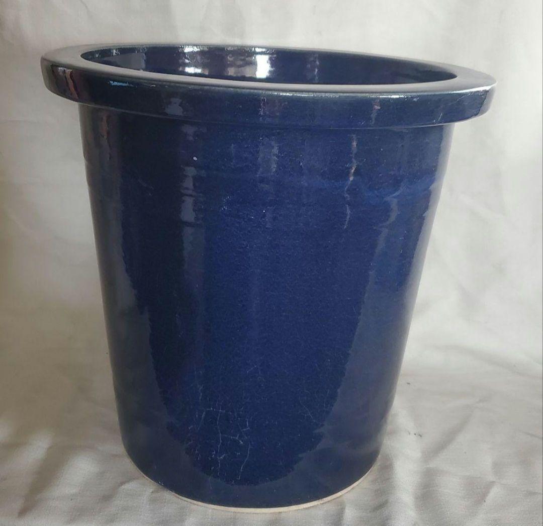 信楽焼大型懸崖鉢ナマコ釉13号超お買い得鉢