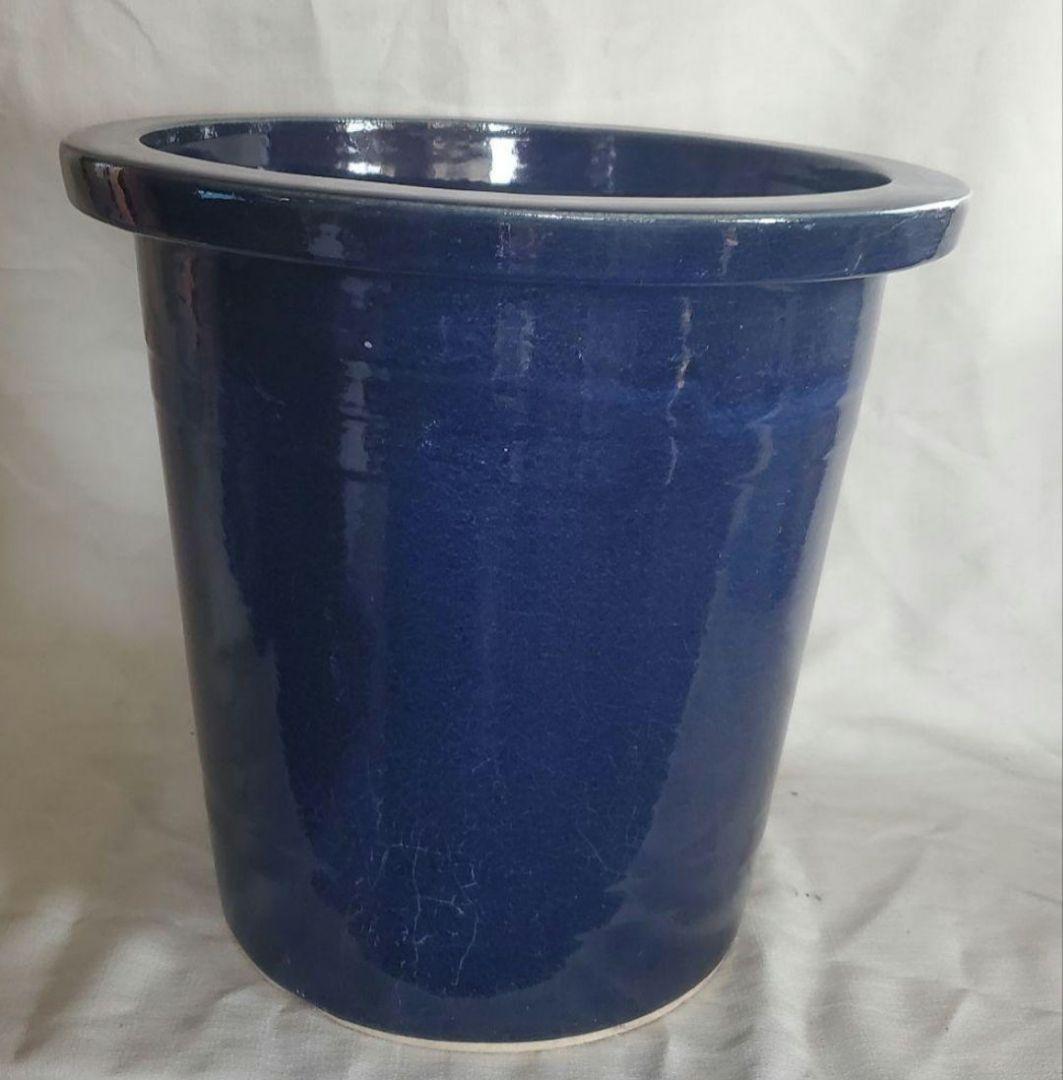 信楽焼大型懸崖鉢ナマコ釉13号超お買い得鉢