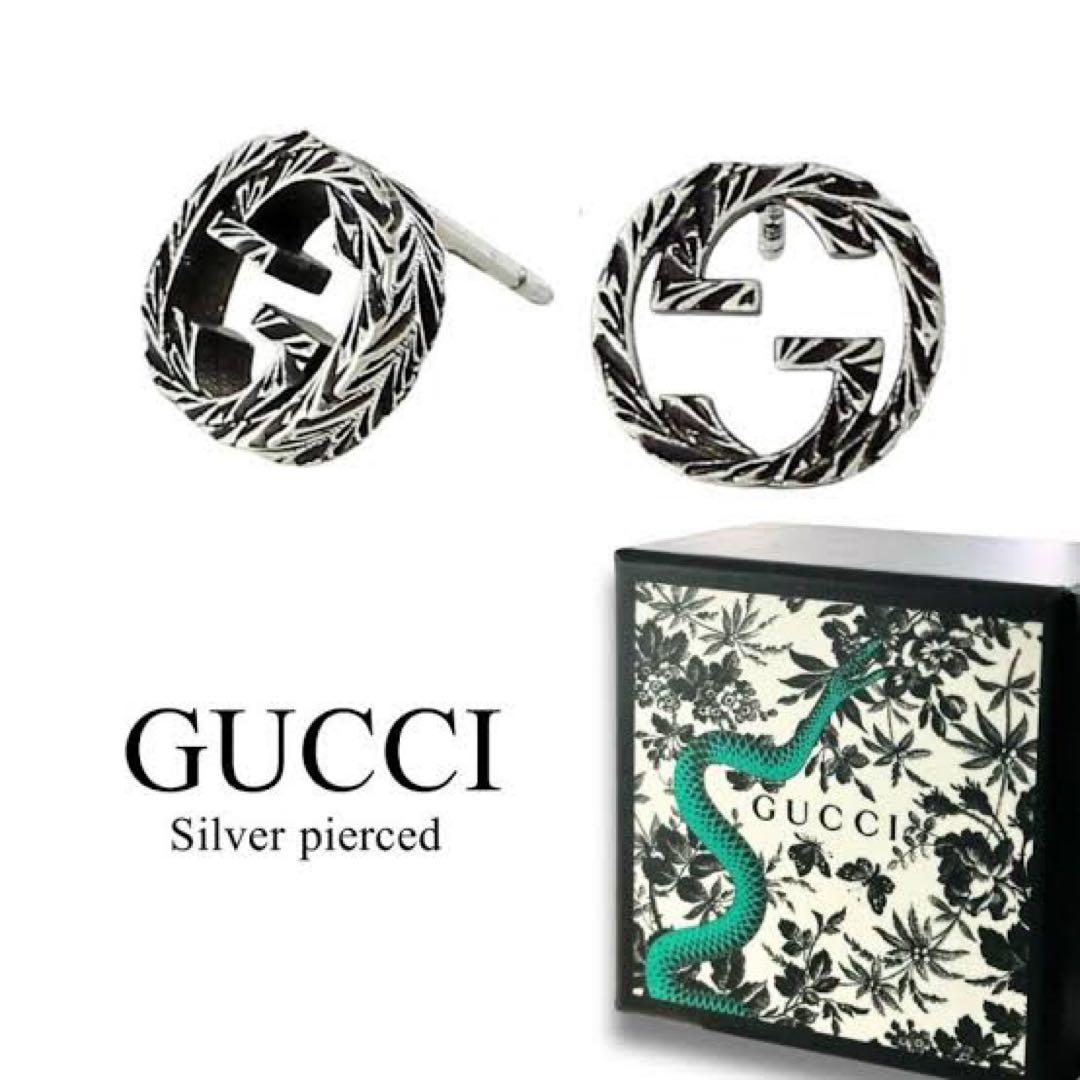 GUCCI インターロッキングG シルバー925 ピアス(両耳)