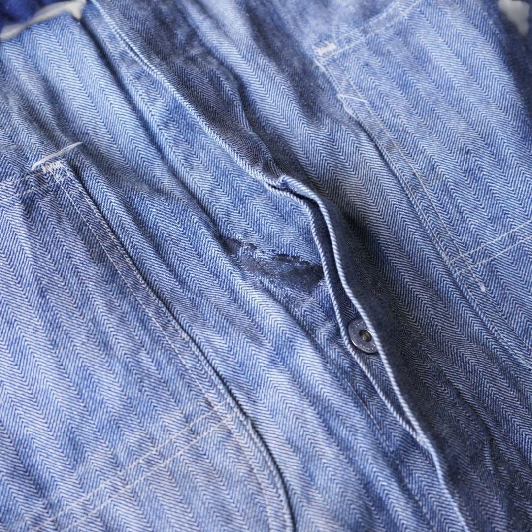 80's~90's ヘリンボーンワークコート ショップコート 雰囲気系 ボロ