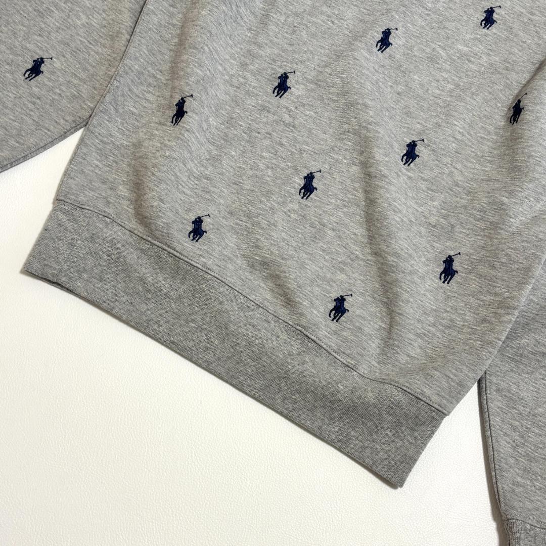 【最終価格】ポロラルフローレン スウェット ポニー刺繍 総柄 S相当