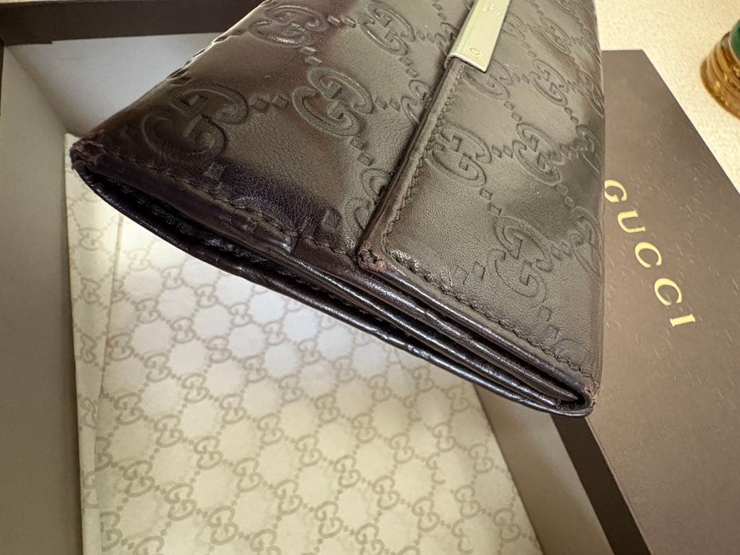 GUCCI ダークブラウン 長財布