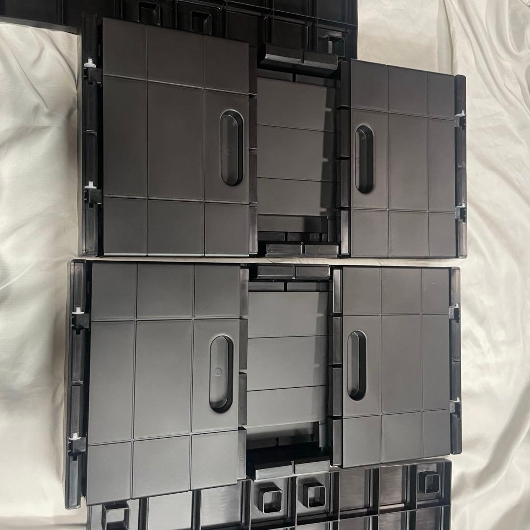 ◯岩谷マテリアル グリッドコンテナ 収納ボックス 3個セット 黒