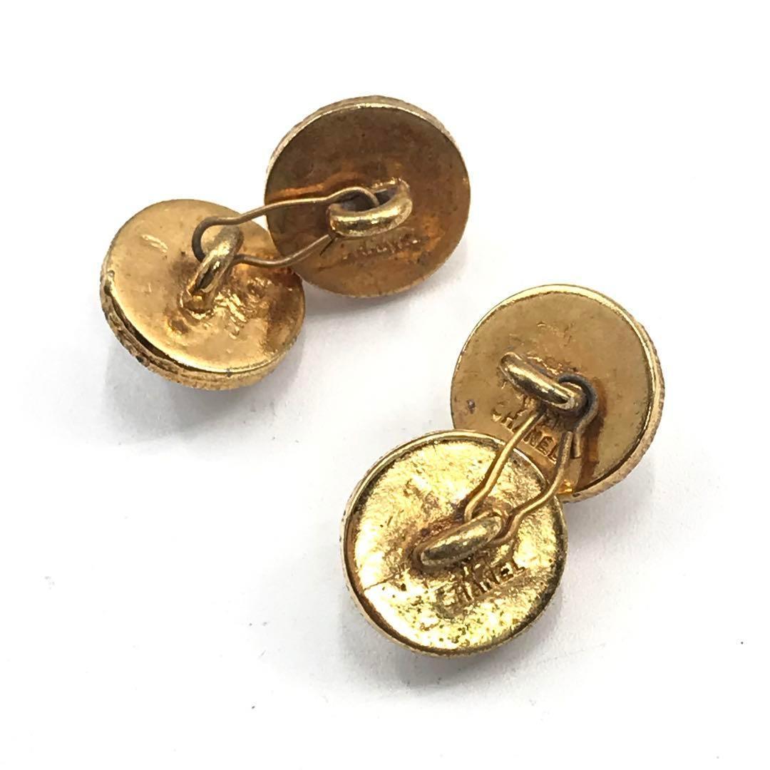 箱付 CHANEL ヴィンテージ シャネル パール ゴールド カフス