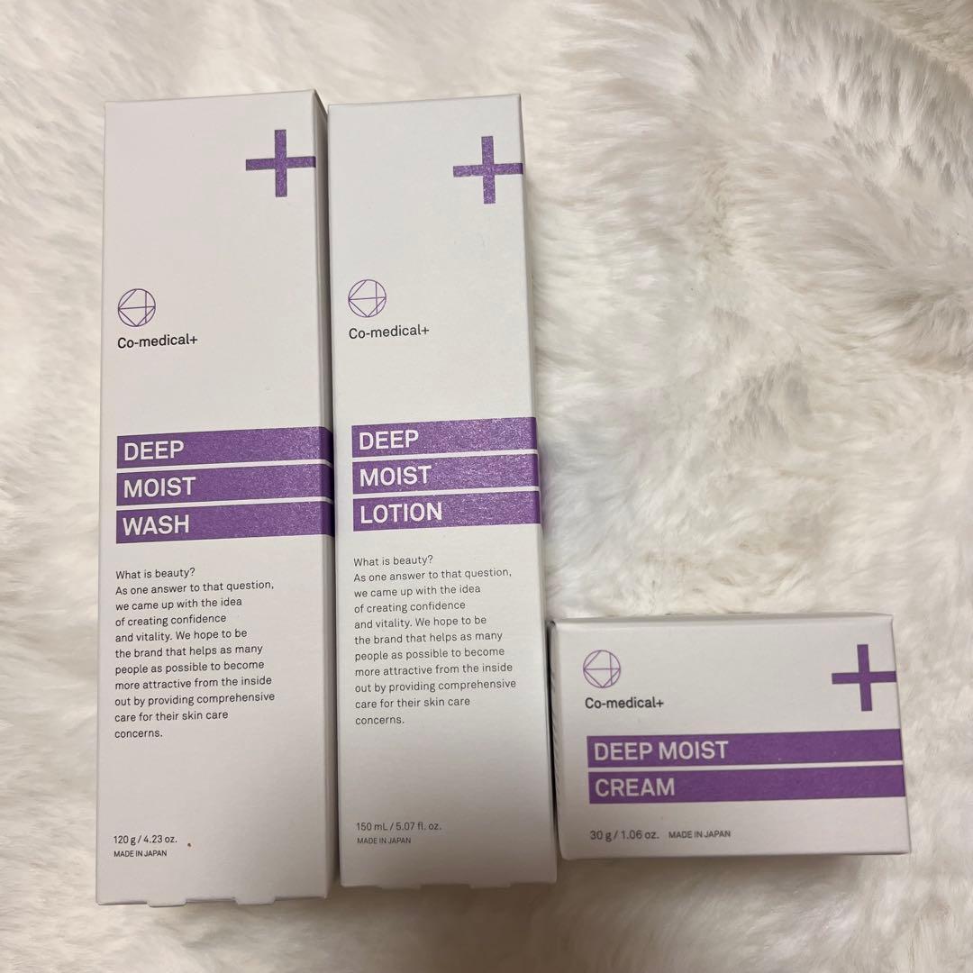 Co-medical+ ディープモイスト 洗顔料、化粧水、クリーム3点セット