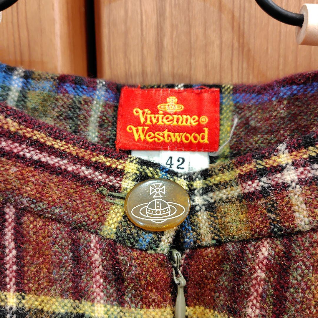 Vivienne Westwood チェック柄フレアスカート 42
