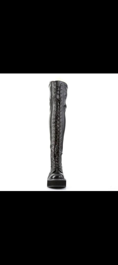 デモニア・厚底編み上げロングブーツ