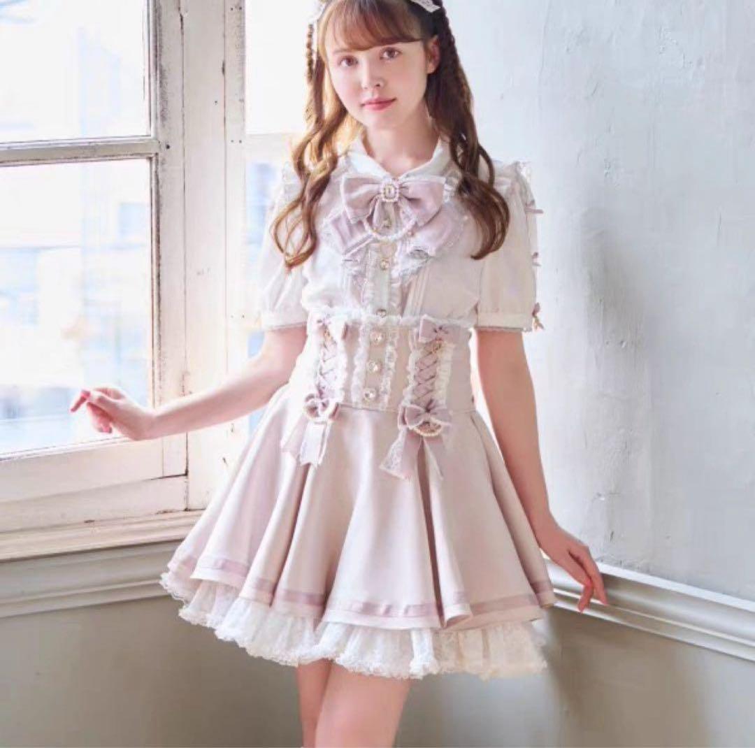 LIZLISA リボンボリュームフレアスカート