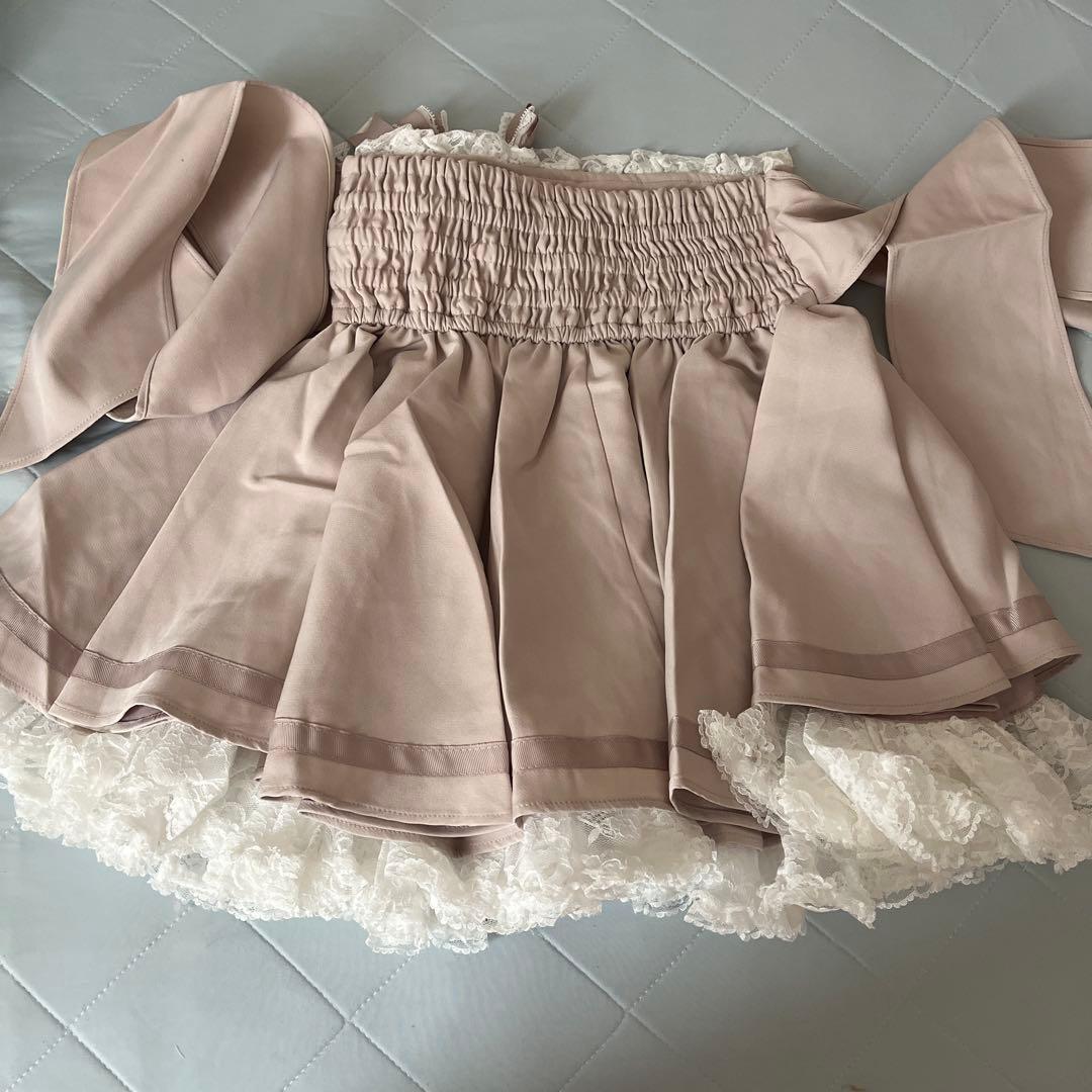 LIZLISA リボンボリュームフレアスカート