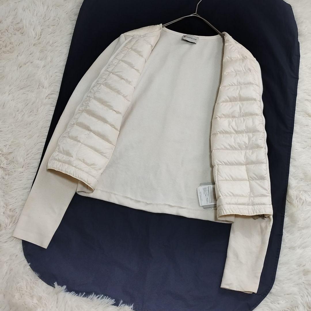 18231✨モンクレール マグリアカーディガン 切替 ノーカラーダウンジャケット