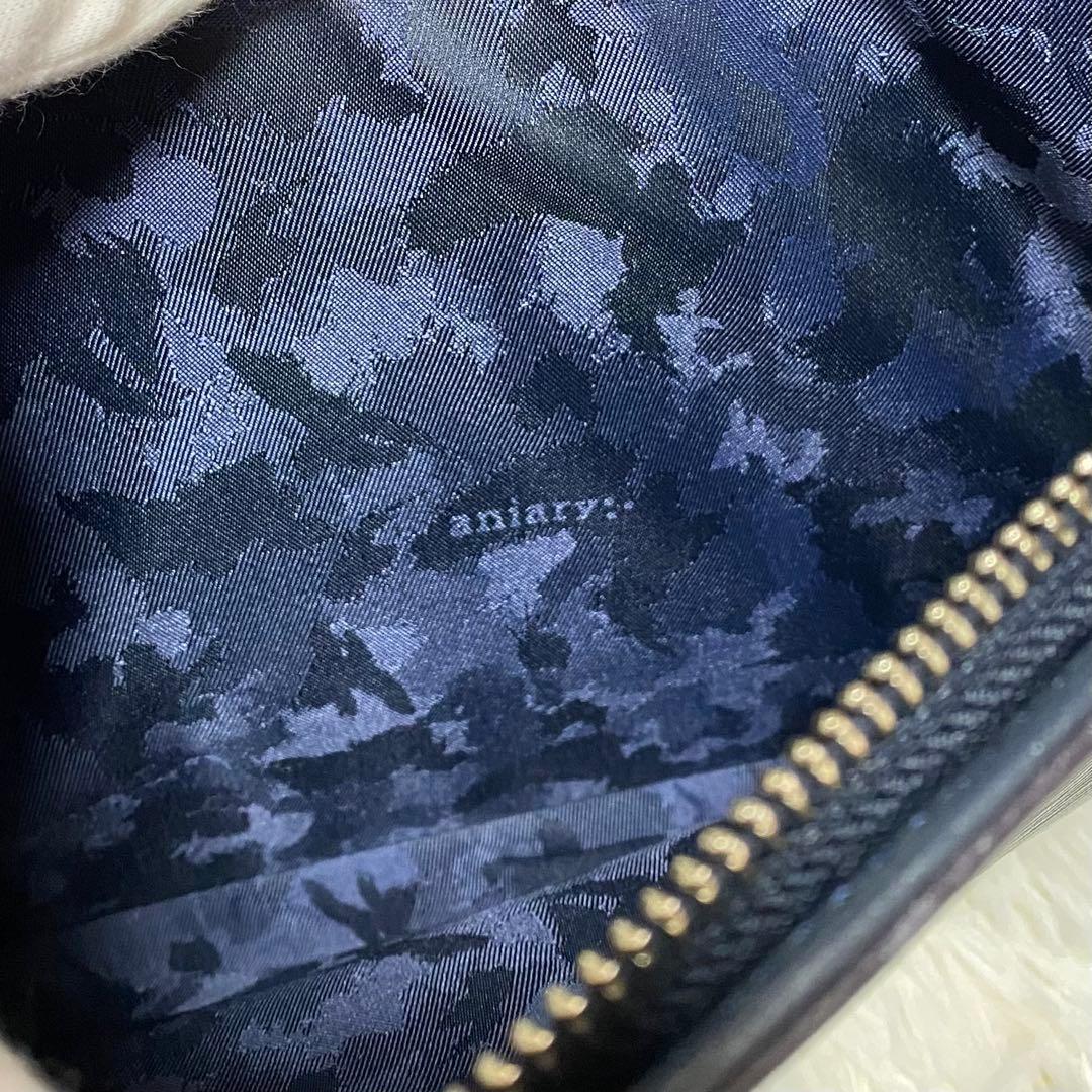 新品タグ付✨アニアリ　トートバッグブリーフケース紺レザー自立式ドーム型A4収納⭕️