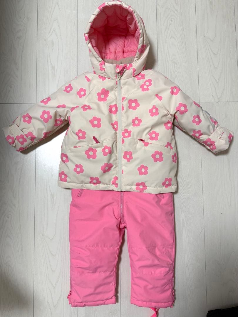 ZARA 花柄 スキーウェア 2-3歳用　上下セット
