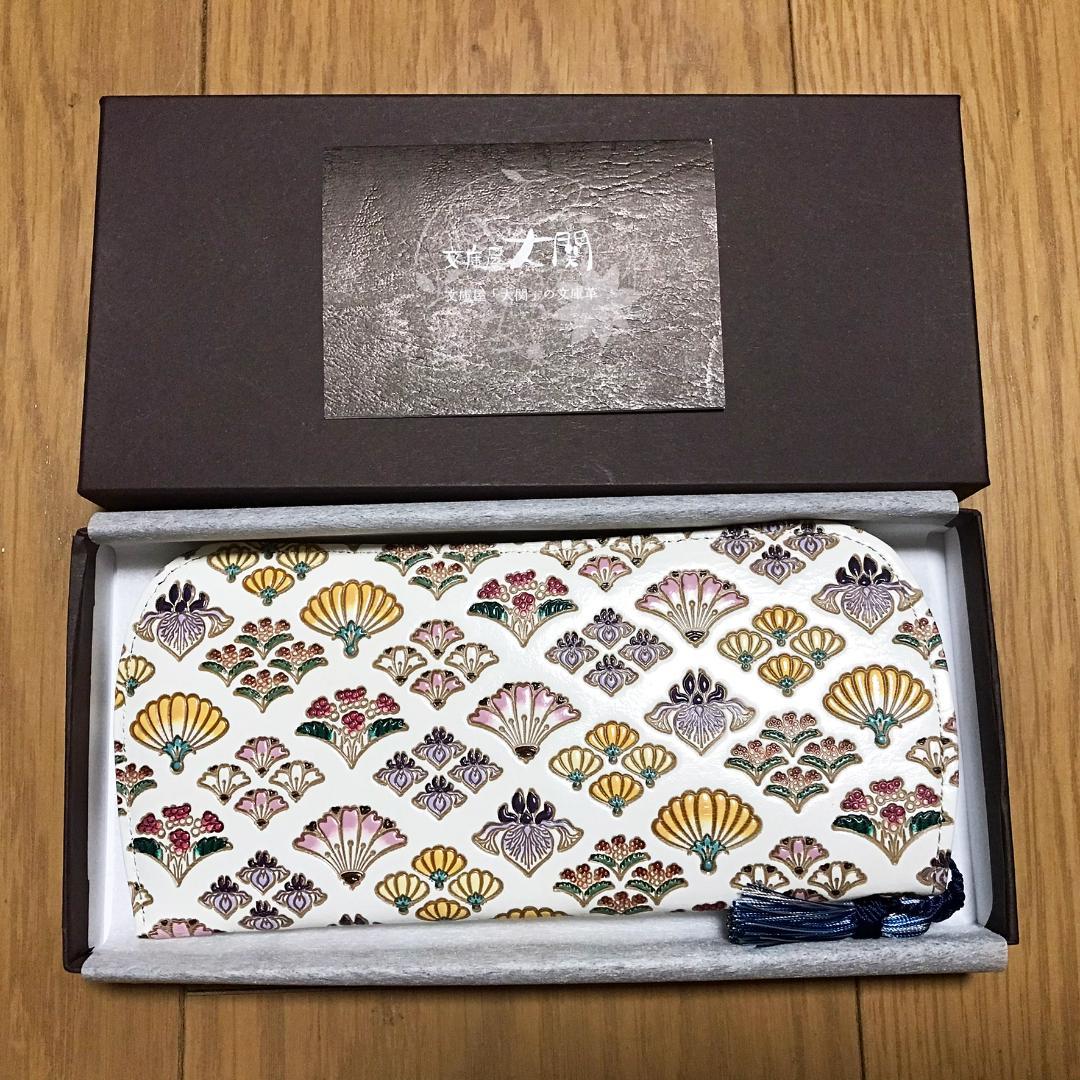 文庫屋大関　メガネケース　花扇柄