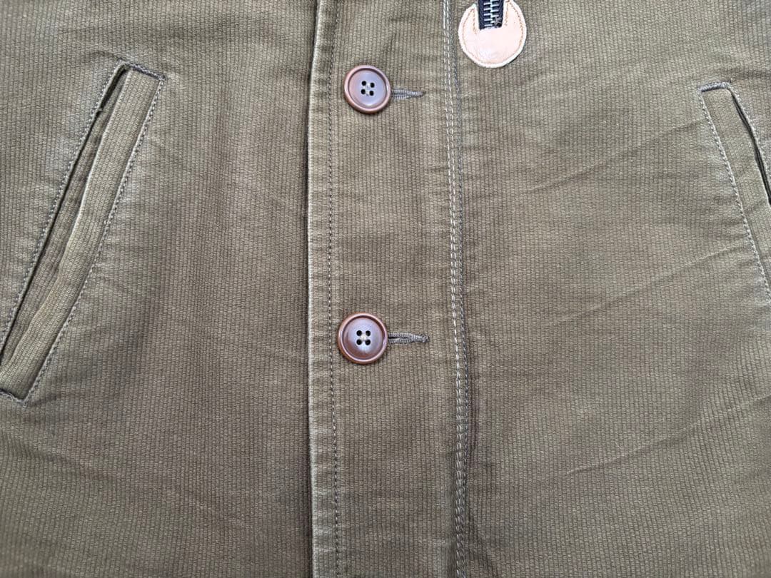 BLUE BLUE(ブルーブルー)ジャーマンクロスデッキジャケット M カーキ