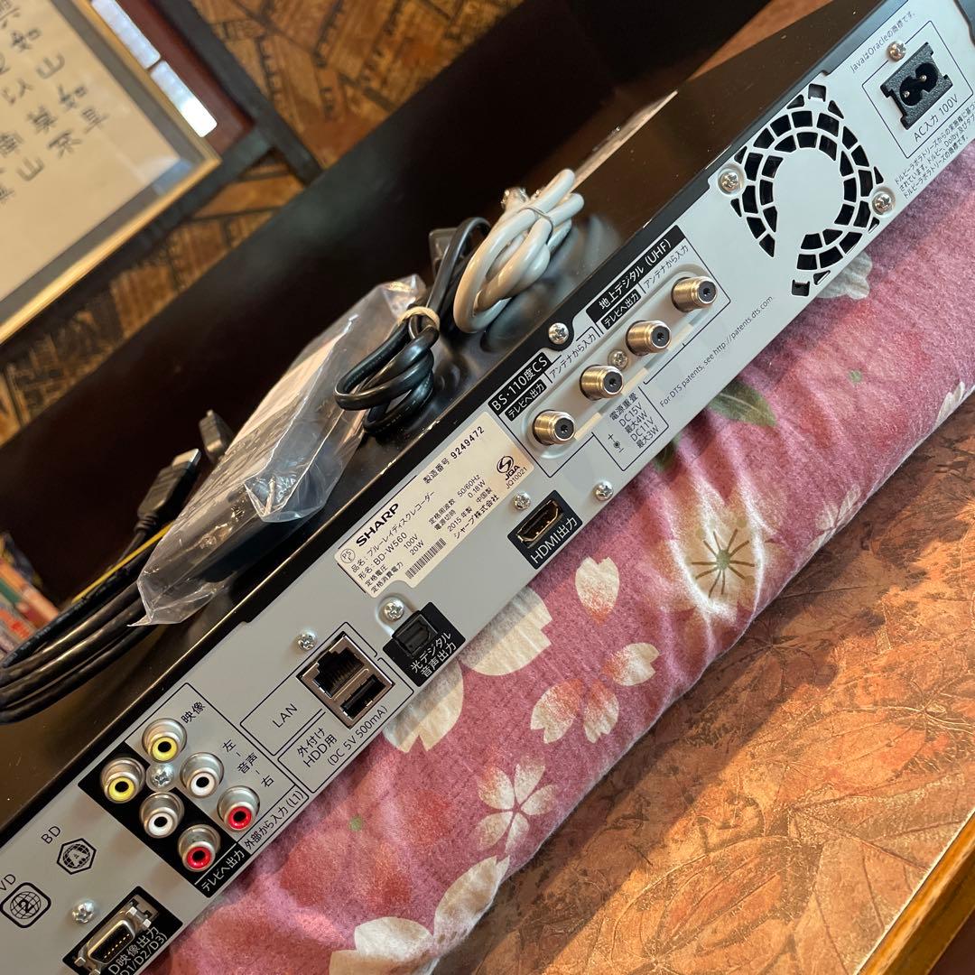 SHARP BD-W560 12倍録 500GB 新リモ等付フル装備 完動品！