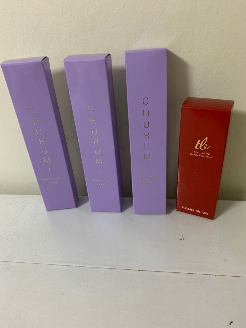 CHURUM フェイスクリーム 3本セット ☆リキッドファンデ1本