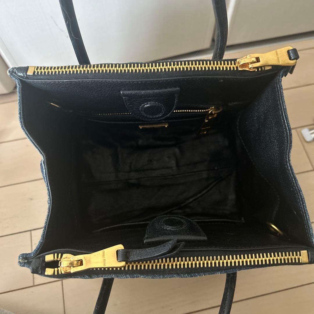 miumiu バイカー　バッグ　デニム