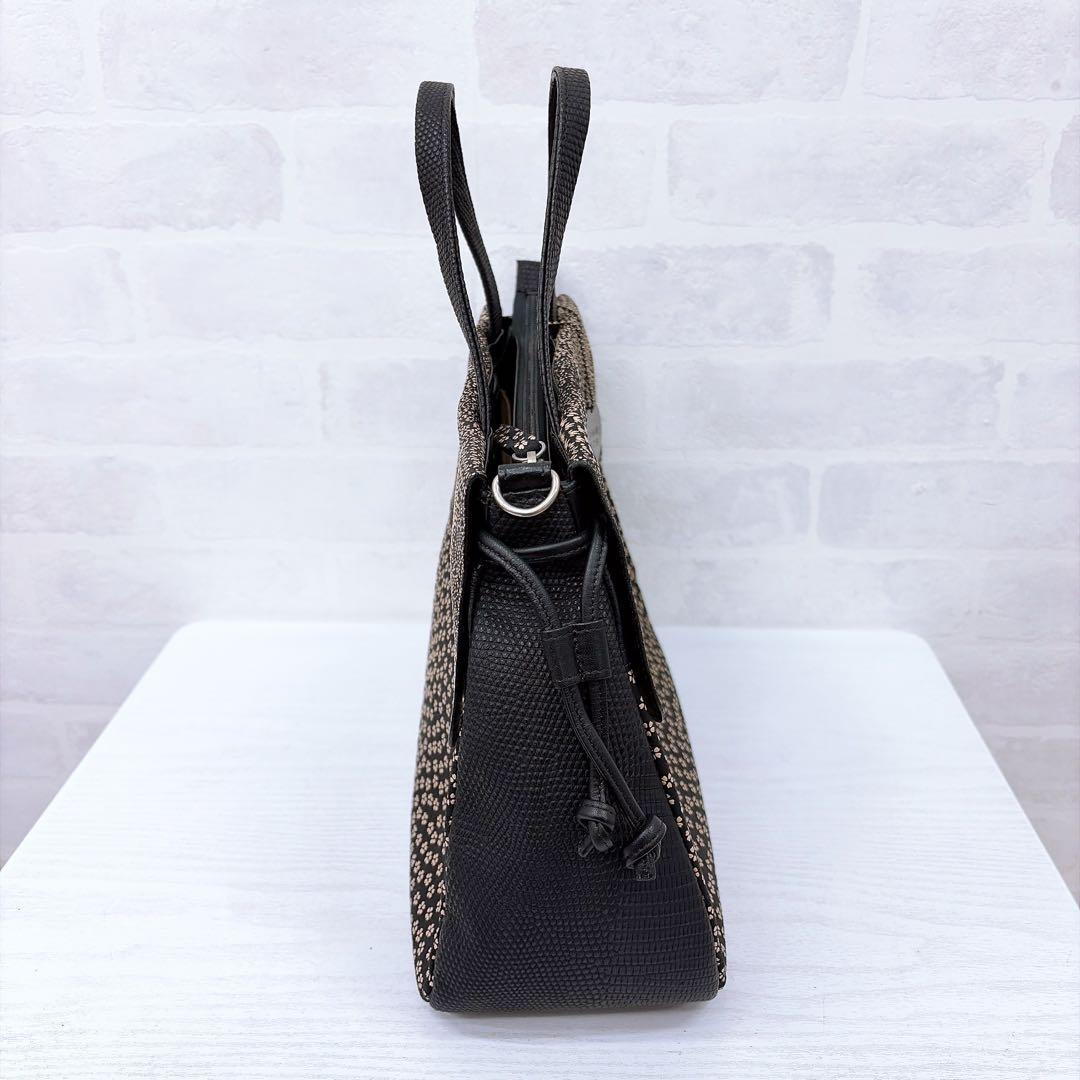 【shino】印傳 バッグ ショルダーバッグ ハンドバッグ 2WAY 柄