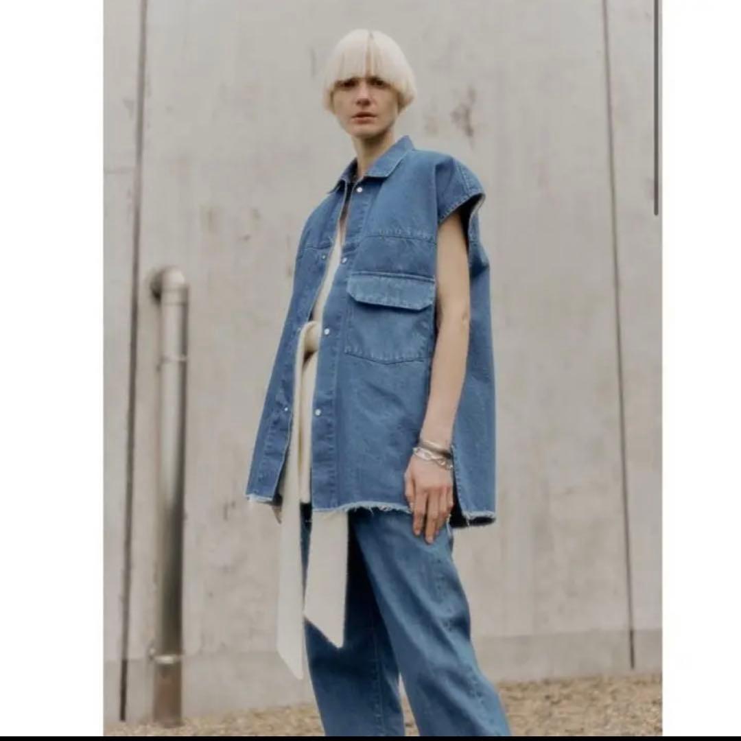 新品⭐️スタニングルアー デニムスリーブレスシャツ　S