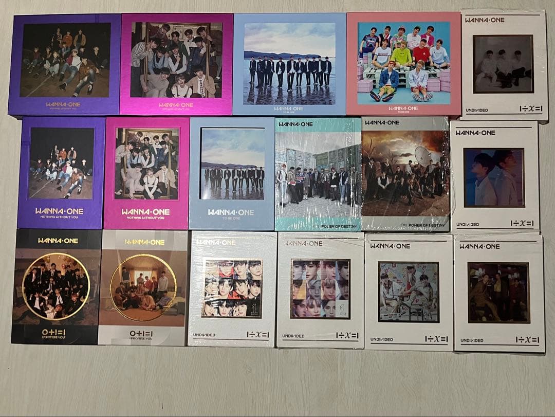 Wanna One アルバム、トレカ、ペンラ セット