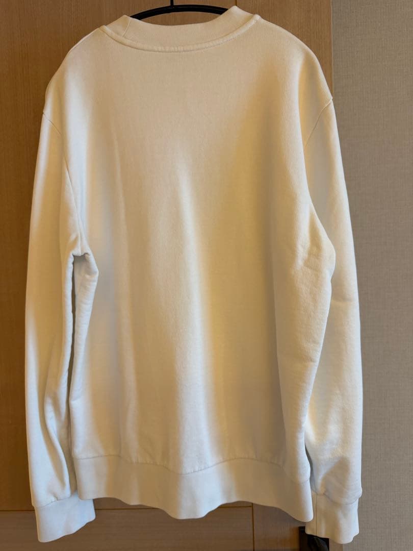 モンクレールのロゴパッチ付きコットンスウェットシャツ　ホワイト