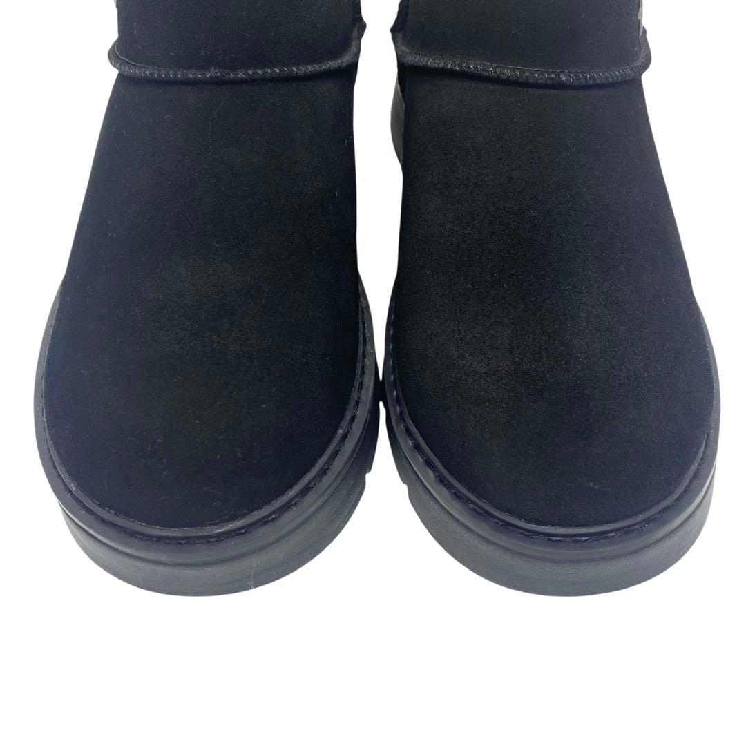 【極美品】 スケッチャーズ　24cm スリップインズ ムートンブーツ ブラック