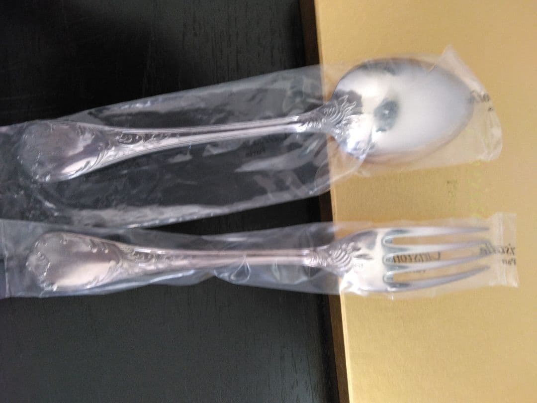 クリストフル、銀、スプーン＆フォークセット、マルリー