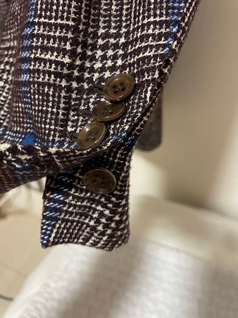 Brilla per il gusto ブラウン系チェック　テーラードジャケット