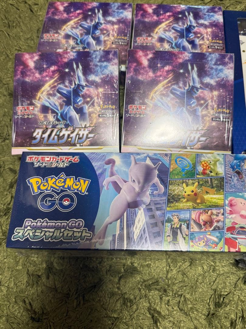 【シュリンク未開封】タイムゲイザー4箱＆白熱のアルカナ2箱、ポケモンGO2箱+1