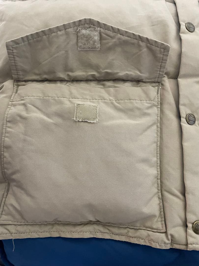 80s Woolrich USA製 ダウンベスト XL ベージュ クリーニング済
