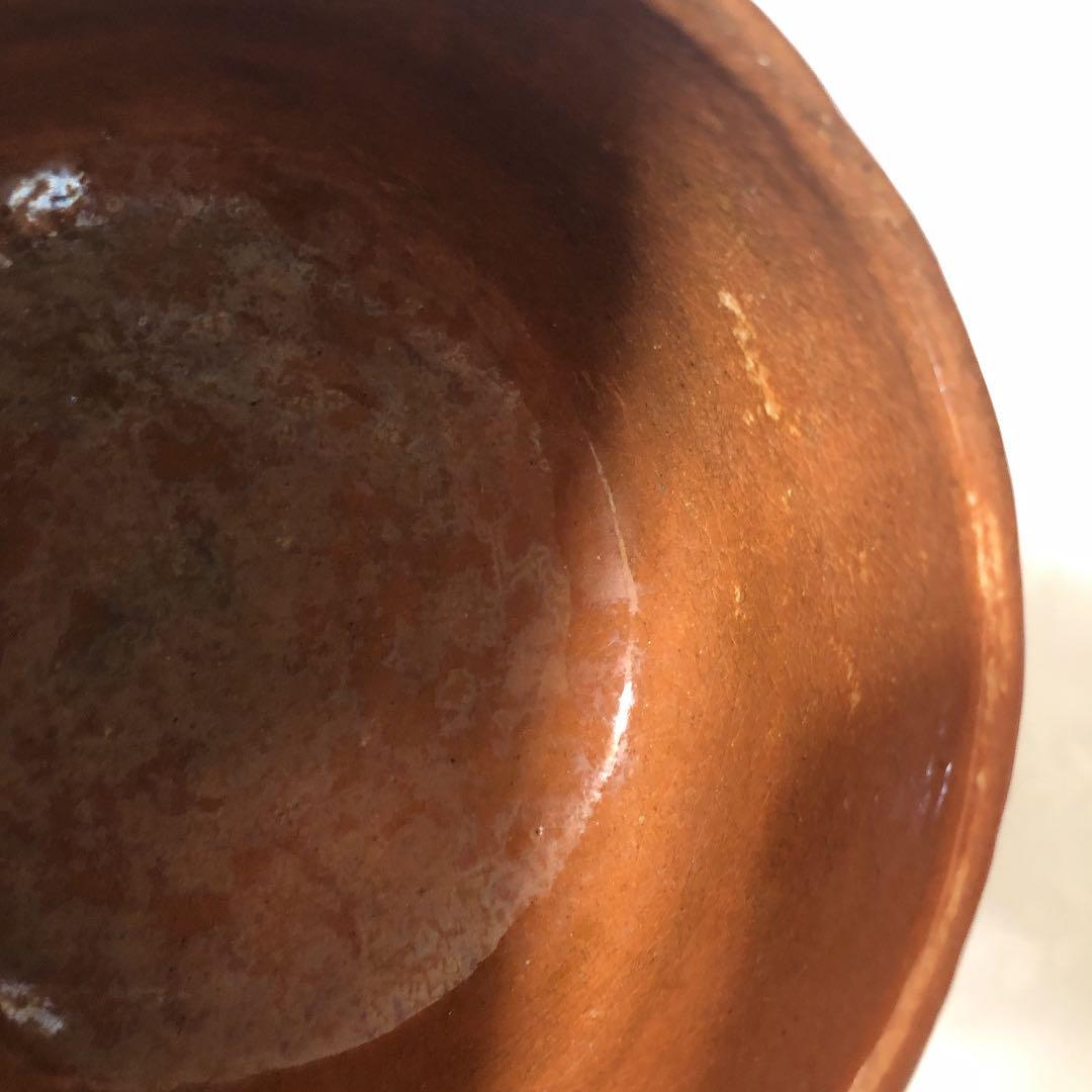 中村道年　赤楽茶碗　八事窯