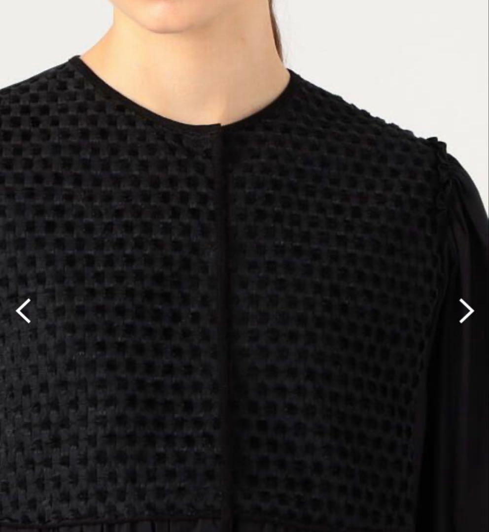 TOMORROWLAND ブラックコンビネーション ペプラムブラウスフリーサイズ