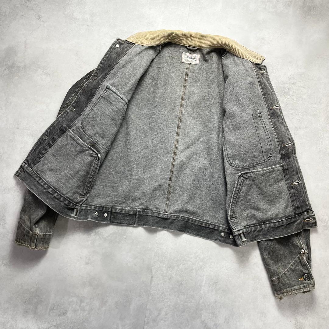 M*L様 【USA製/白タグ80s】ポロラルフローレン デニムジャケット 襟コー
