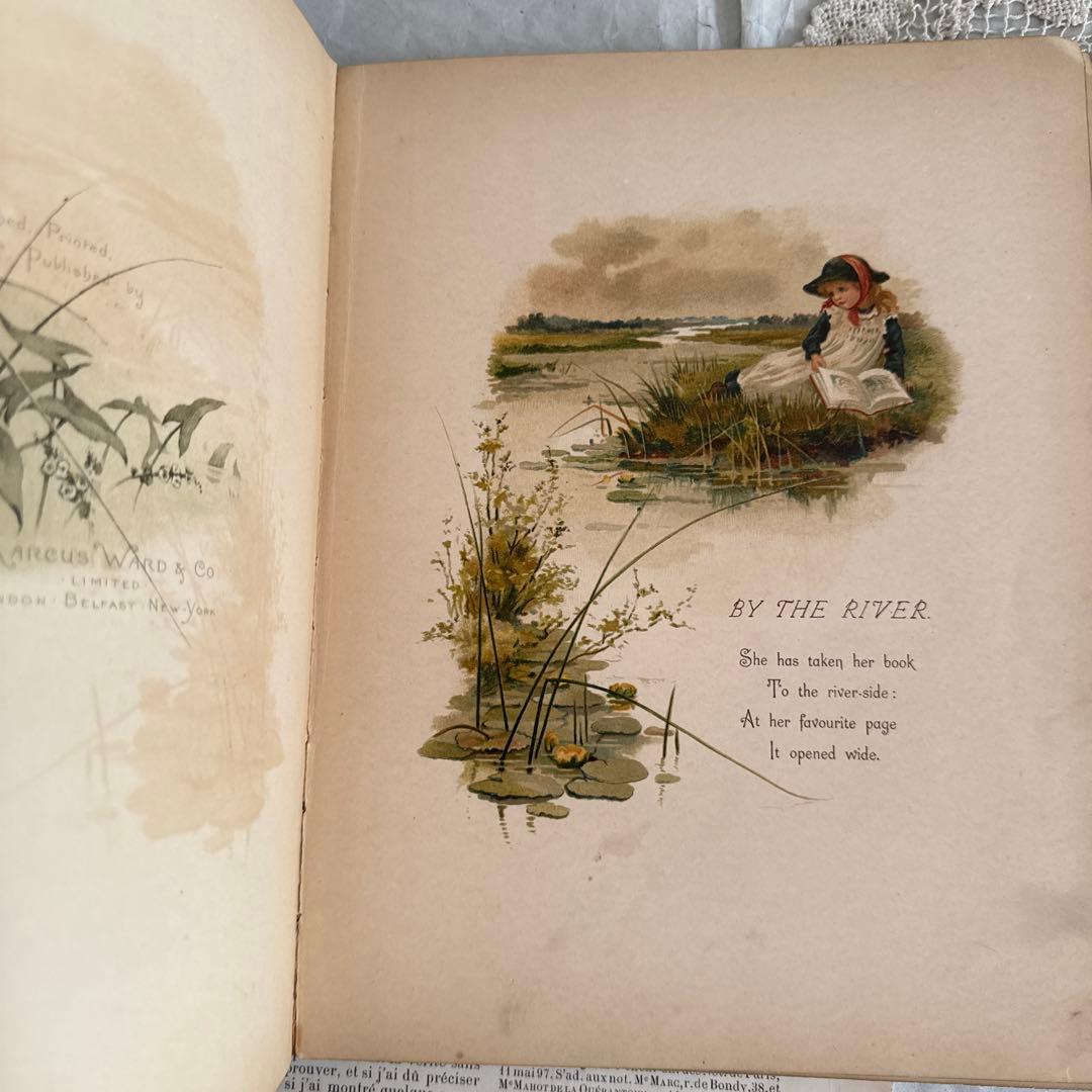 状態良好1890年アンティーク絵本ヴィクトリアン洋書　古書ジャンクジャーナル