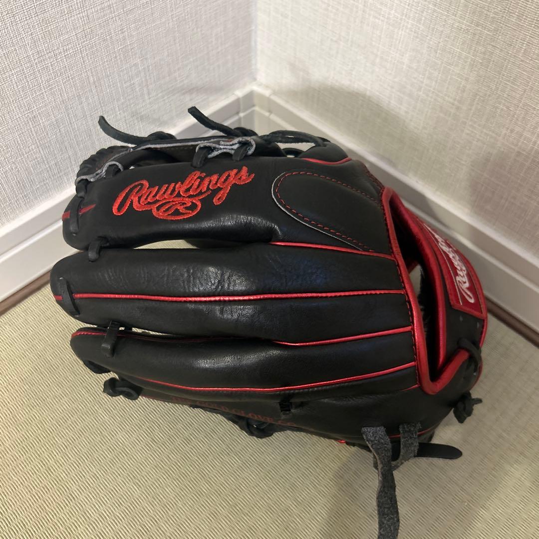 Rawlings 軟式グローブ 黒/赤