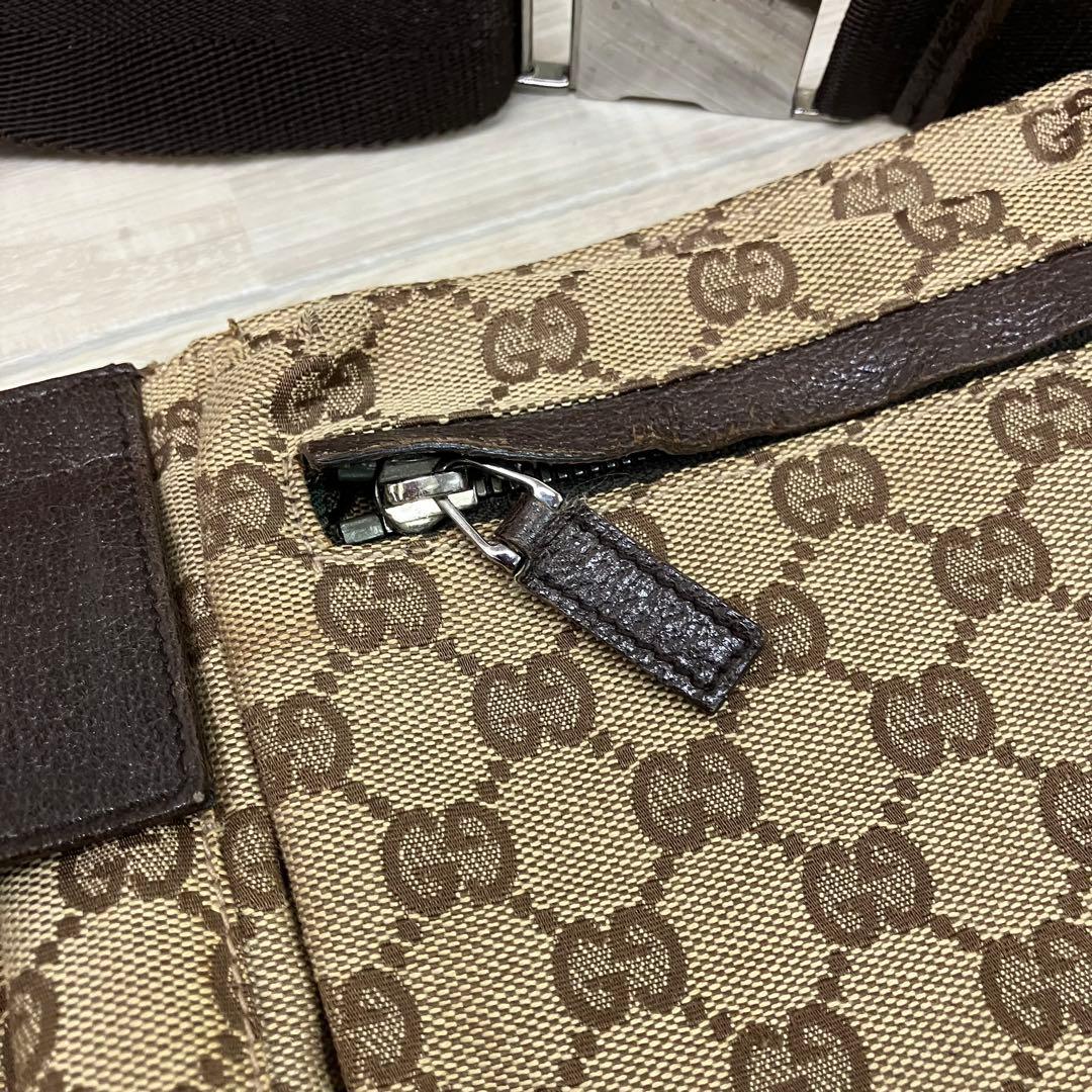 GUCCI グッチ GGキャンバス ボディバッグ ウエストバッグ 28566