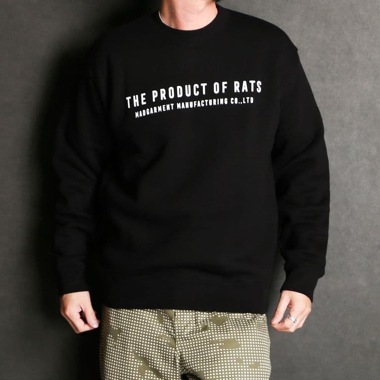 トップス RATS TPOR CREW NECK SWEAT BOLT